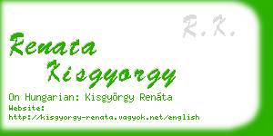 renata kisgyorgy business card
